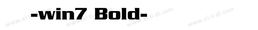 微软雅黑-win7 Bold字体转换